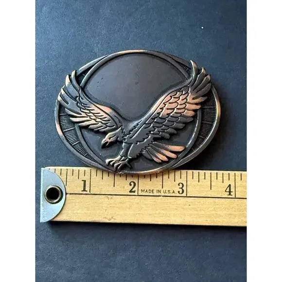 Vintage Soaring Eagle Bronze Tone Belt Buckle Patriotic Americana Western Rodeo - Picture 4 of 5